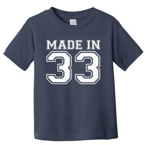 Sporty Jersey Style Made In 1933 90th Birthday Toddler T-Shirt