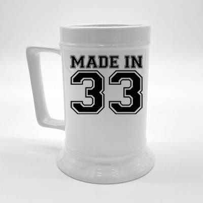 Sporty Jersey Style Made In 1933 90th Birthday Beer Stein