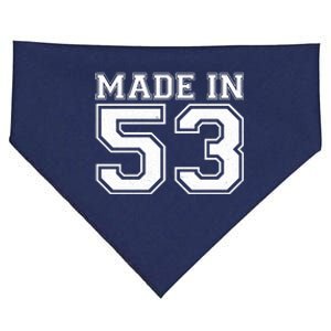 Sporty Jersey Style Made In 1953 70th Birthday USA-Made Doggie Bandana