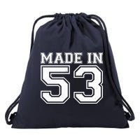 Sporty Jersey Style Made In 1953 70th Birthday Drawstring Bag