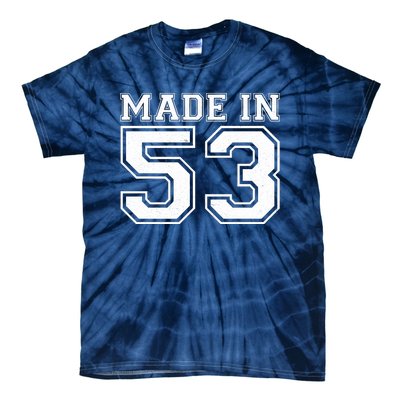 Sporty Jersey Style Made In 1953 70th Birthday Tie-Dye T-Shirt