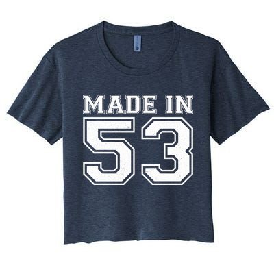 Sporty Jersey Style Made In 1953 70th Birthday Crop Top