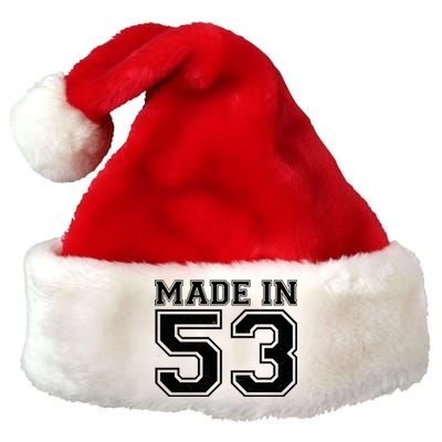 Sporty Jersey Style Made In 1953 70th Birthday Premium Christmas Santa Hat