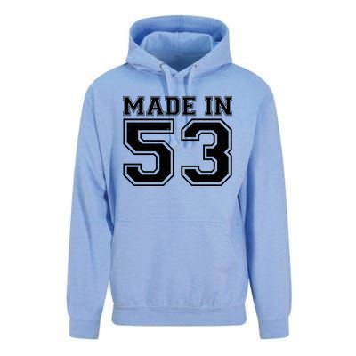 Sporty Jersey Style Made In 1953 70th Birthday Unisex Surf Hoodie