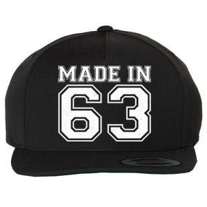 Sporty Jersey Style Made In 1963 60th Birthday Wool Snapback Cap