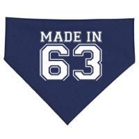 Sporty Jersey Style Made In 1963 60th Birthday USA-Made Doggie Bandana