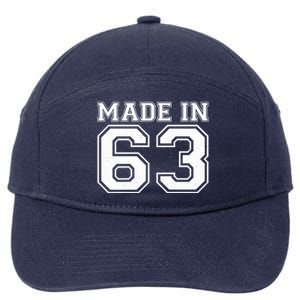 Sporty Jersey Style Made In 1963 60th Birthday 7-Panel Snapback Hat