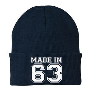 Sporty Jersey Style Made In 1963 60th Birthday Knit Cap Winter Beanie