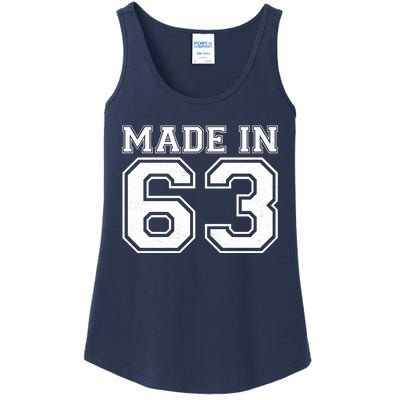 Sporty Jersey Style Made In 1963 60th Birthday Ladies Essential Tank