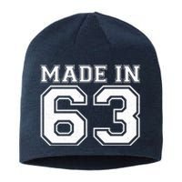 Sporty Jersey Style Made In 1963 60th Birthday Sustainable Beanie