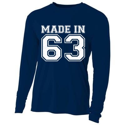 Sporty Jersey Style Made In 1963 60th Birthday Cooling Performance Long Sleeve Crew