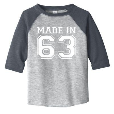 Sporty Jersey Style Made In 1963 60th Birthday Toddler Fine Jersey T-Shirt