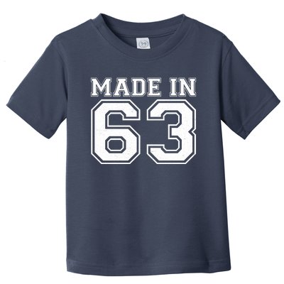 Sporty Jersey Style Made In 1963 60th Birthday Toddler T-Shirt