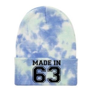 Sporty Jersey Style Made In 1963 60th Birthday Tie Dye 12in Knit Beanie