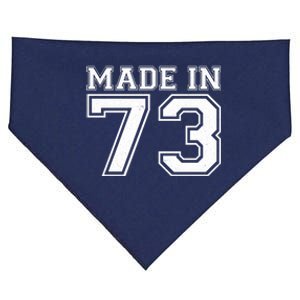 Sporty Jersey Style Made In 1973 50th Birthday USA-Made Doggie Bandana