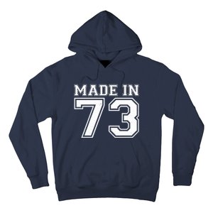 Sporty Jersey Style Made In 1973 50th Birthday Hoodie