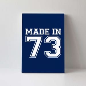 Sporty Jersey Style Made In 1973 50th Birthday Canvas