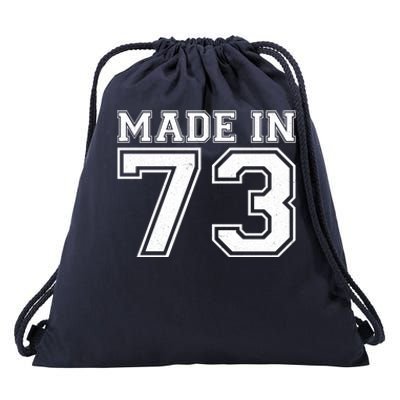 Sporty Jersey Style Made In 1973 50th Birthday Drawstring Bag