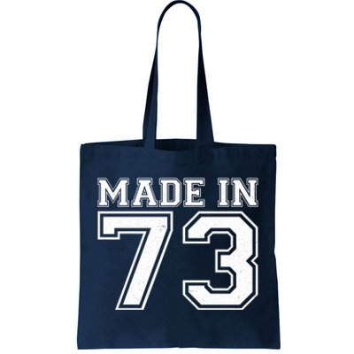 Sporty Jersey Style Made In 1973 50th Birthday Tote Bag