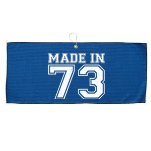 Sporty Jersey Style Made In 1973 50th Birthday Large Microfiber Waffle Golf Towel