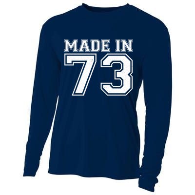 Sporty Jersey Style Made In 1973 50th Birthday Cooling Performance Long Sleeve Crew