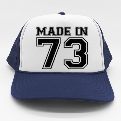 Sporty Jersey Style Made In 1973 50th Birthday Trucker Hat