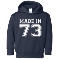 Sporty Jersey Style Made In 1973 50th Birthday Toddler Hoodie