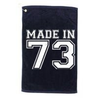 Sporty Jersey Style Made In 1973 50th Birthday Platinum Collection Golf Towel