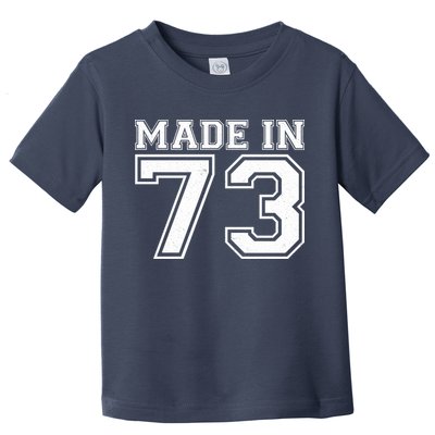 Sporty Jersey Style Made In 1973 50th Birthday Toddler T-Shirt