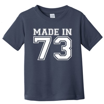 Sporty Jersey Style Made In 1973 50th Birthday Toddler T-Shirt