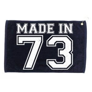 Sporty Jersey Style Made In 1973 50th Birthday Grommeted Golf Towel