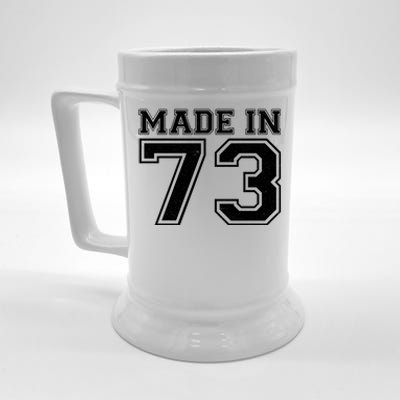 Sporty Jersey Style Made In 1973 50th Birthday Beer Stein