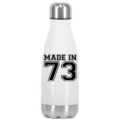 Sporty Jersey Style Made In 1973 50th Birthday Stainless Steel Insulated Water Bottle