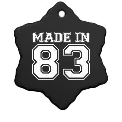 Sporty Jersey Style Made In 1983 40th Birthday Ceramic Star Ornament