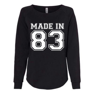 Sporty Jersey Style Made In 1983 40th Birthday Womens California Wash Sweatshirt