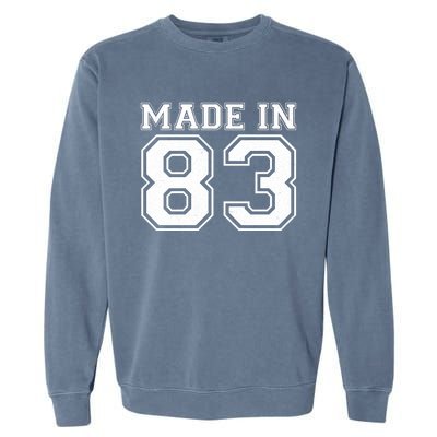 Sporty Jersey Style Made In 1983 40th Birthday Garment-Dyed Sweatshirt