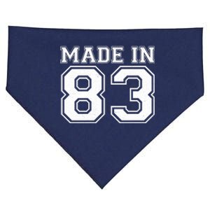 Sporty Jersey Style Made In 1983 40th Birthday USA-Made Doggie Bandana