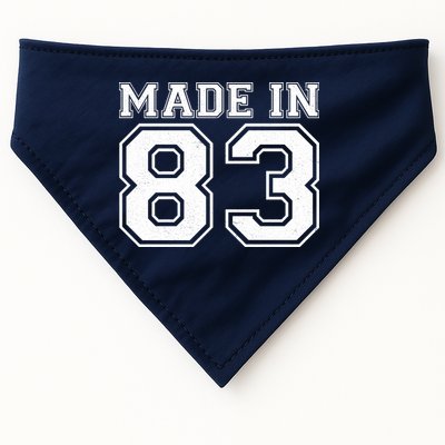 Sporty Jersey Style Made In 1983 40th Birthday USA-Made Doggie Bandana