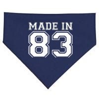 Sporty Jersey Style Made In 1983 40th Birthday USA-Made Doggie Bandana