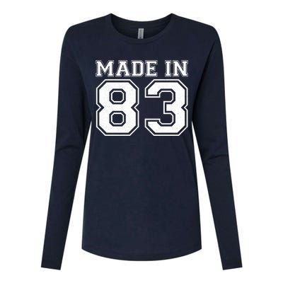 Sporty Jersey Style Made In 1983 40th Birthday Womens Cotton Relaxed Long Sleeve T-Shirt