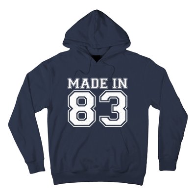 Sporty Jersey Style Made In 1983 40th Birthday Hoodie