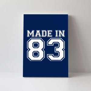 Sporty Jersey Style Made In 1983 40th Birthday Canvas