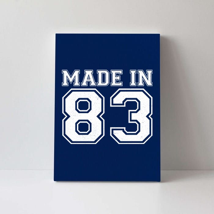 Sporty Jersey Style Made In 1983 40th Birthday Canvas