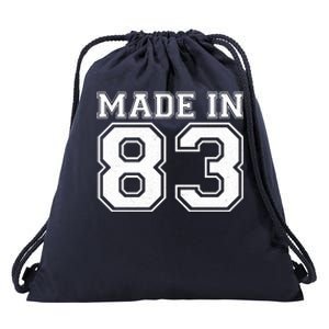 Sporty Jersey Style Made In 1983 40th Birthday Drawstring Bag