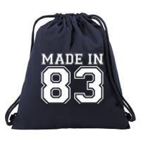 Sporty Jersey Style Made In 1983 40th Birthday Drawstring Bag