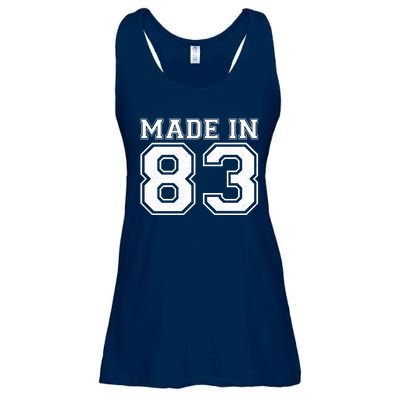 Sporty Jersey Style Made In 1983 40th Birthday Ladies Essential Flowy Tank