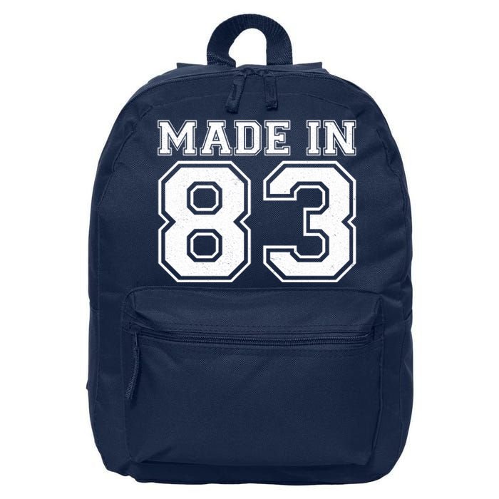 Sporty Jersey Style Made In 1983 40th Birthday 16 in Basic Backpack