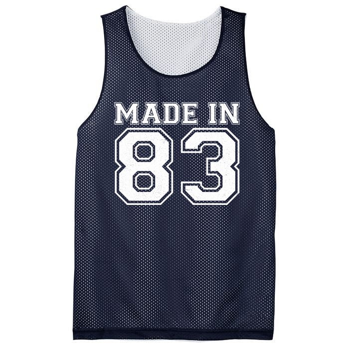 Sporty Jersey Style Made In 1983 40th Birthday Mesh Reversible Basketball Jersey Tank