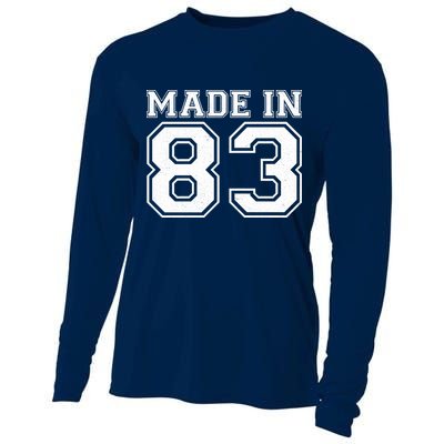 Sporty Jersey Style Made In 1983 40th Birthday Cooling Performance Long Sleeve Crew