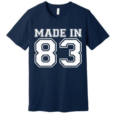 Sporty Jersey Style Made In 1983 40th Birthday Premium T-Shirt